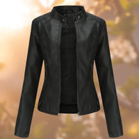Victoria - Slim-Fit Zip-Up Moto Jacket